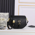 Medium Dior Bobby Bag Black Grained Calfskin