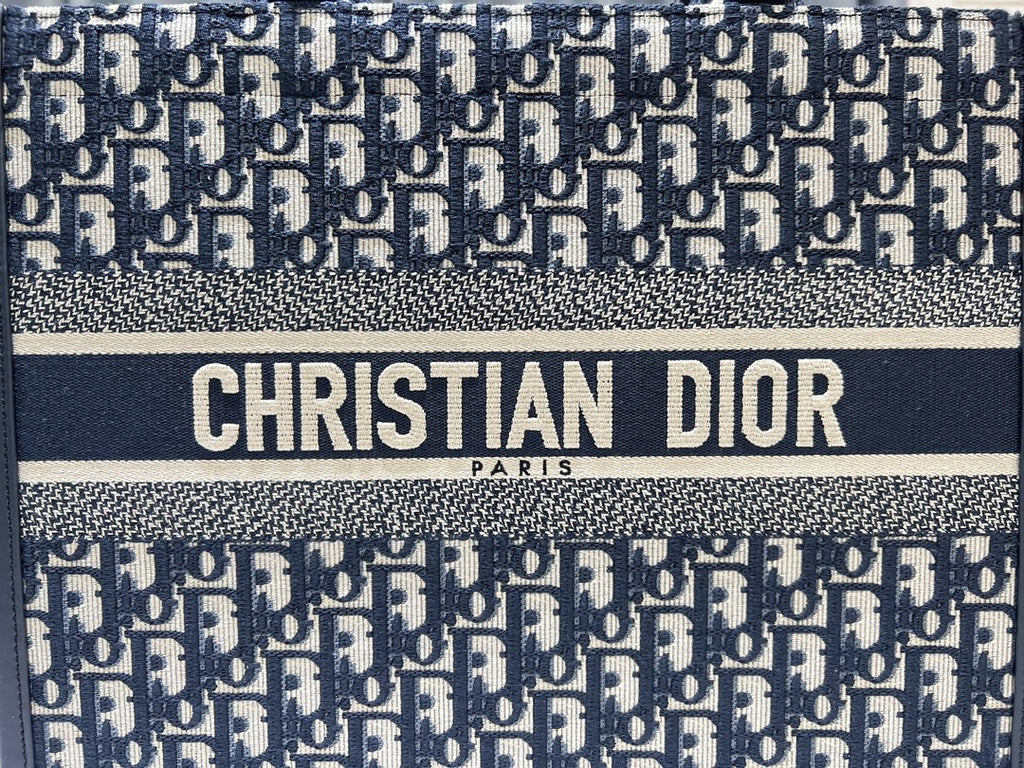 Christian Dior Book Tote Oblique embroidered canvas