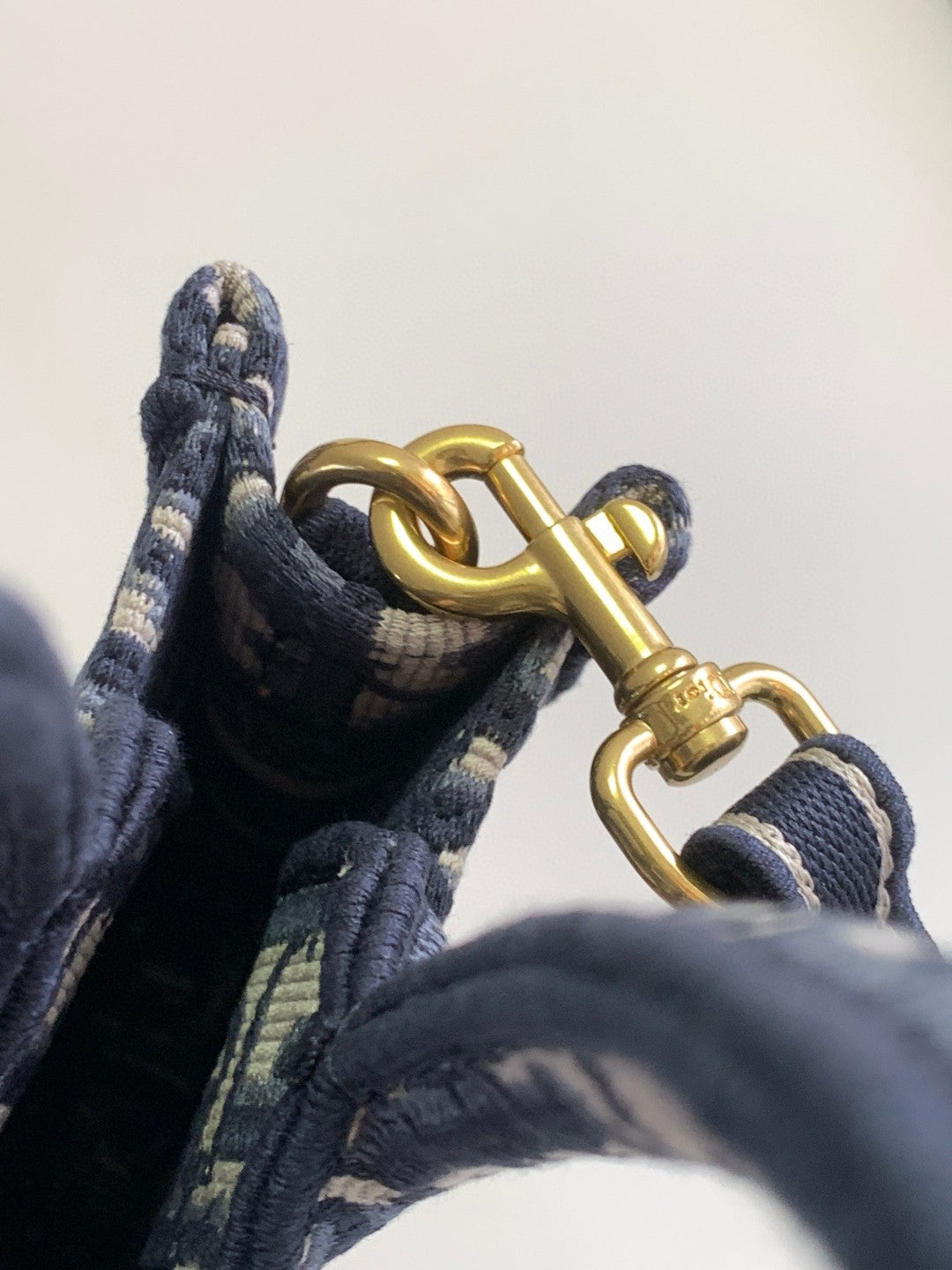 Mini or East-West Dior Book Tote with a strap, featuring blue Dior Oblique embroidery and calfskin