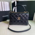 Chanel Small Trendy CC Flap Bag in black lambskin leather with gold-tone hardware