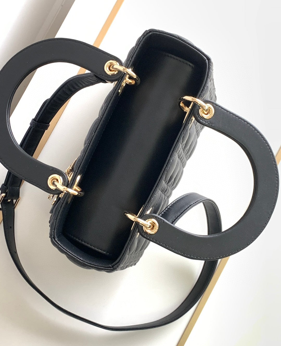 Lady Dior Bag Black Cannage Lambskin