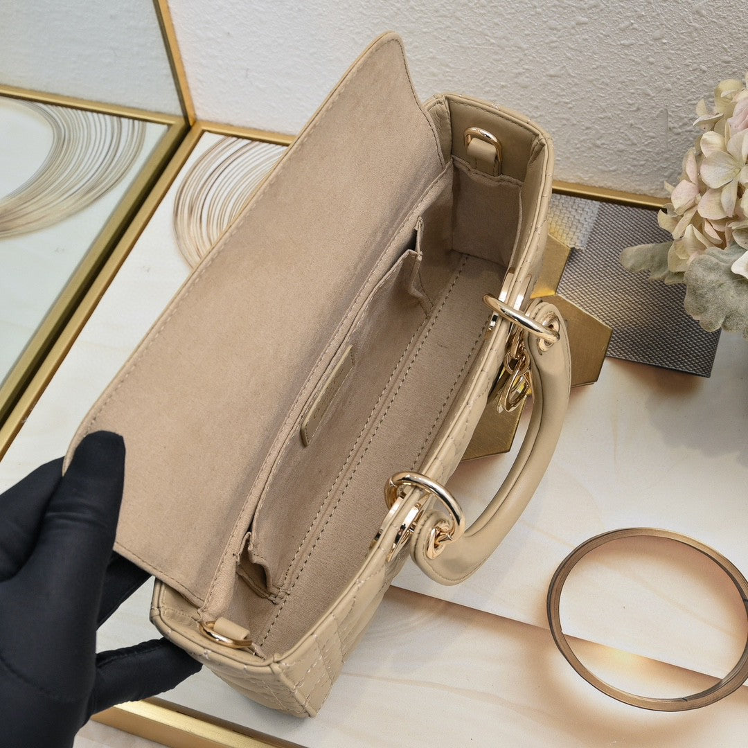Medium Lady D-Joy Bag Cannage Lambskin