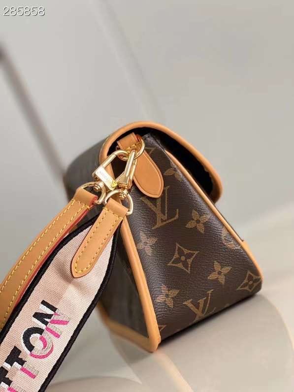 Louis Vuitton Diane satchel bag in the classic Monogram canvas