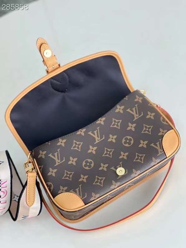 Louis Vuitton Diane satchel bag in the classic Monogram canvas