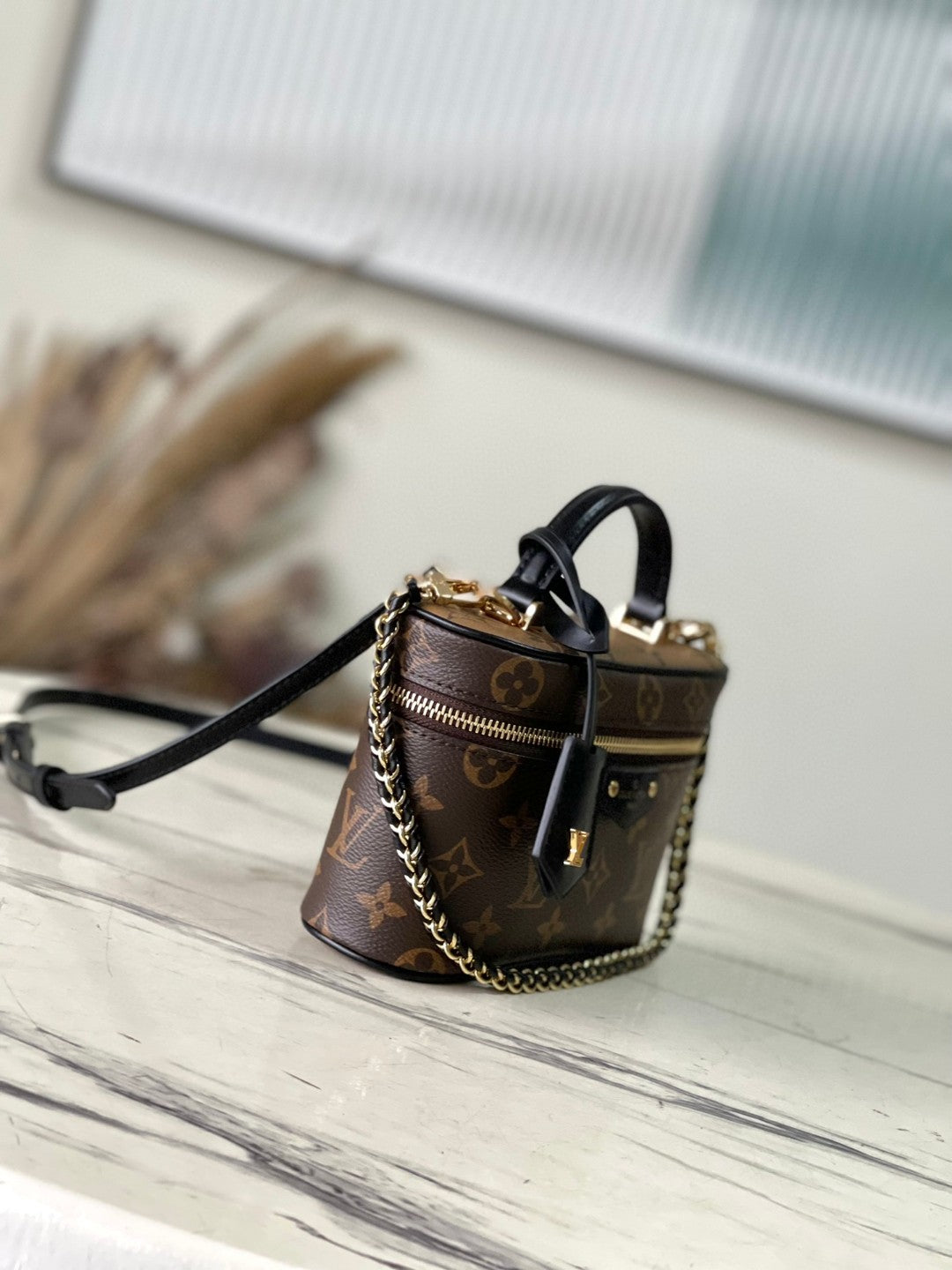 Louis Vuitton Vanity Chain Pouch in monogram coated canvas