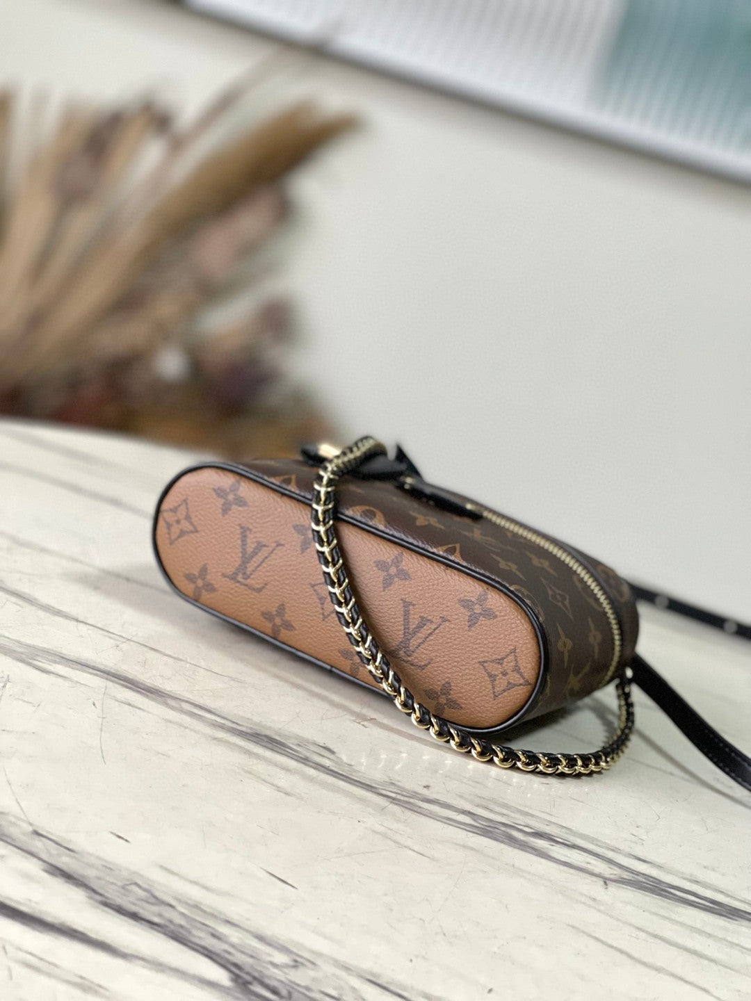 Louis Vuitton Vanity Chain Pouch in monogram coated canvas