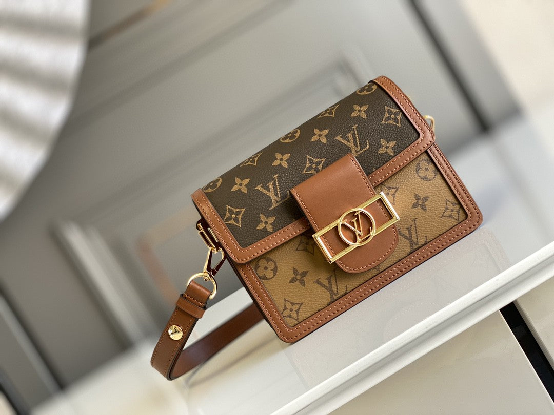 Louis Vuitton Mini Dauphine bag in Monogram and Monogram Reverse coated canvas