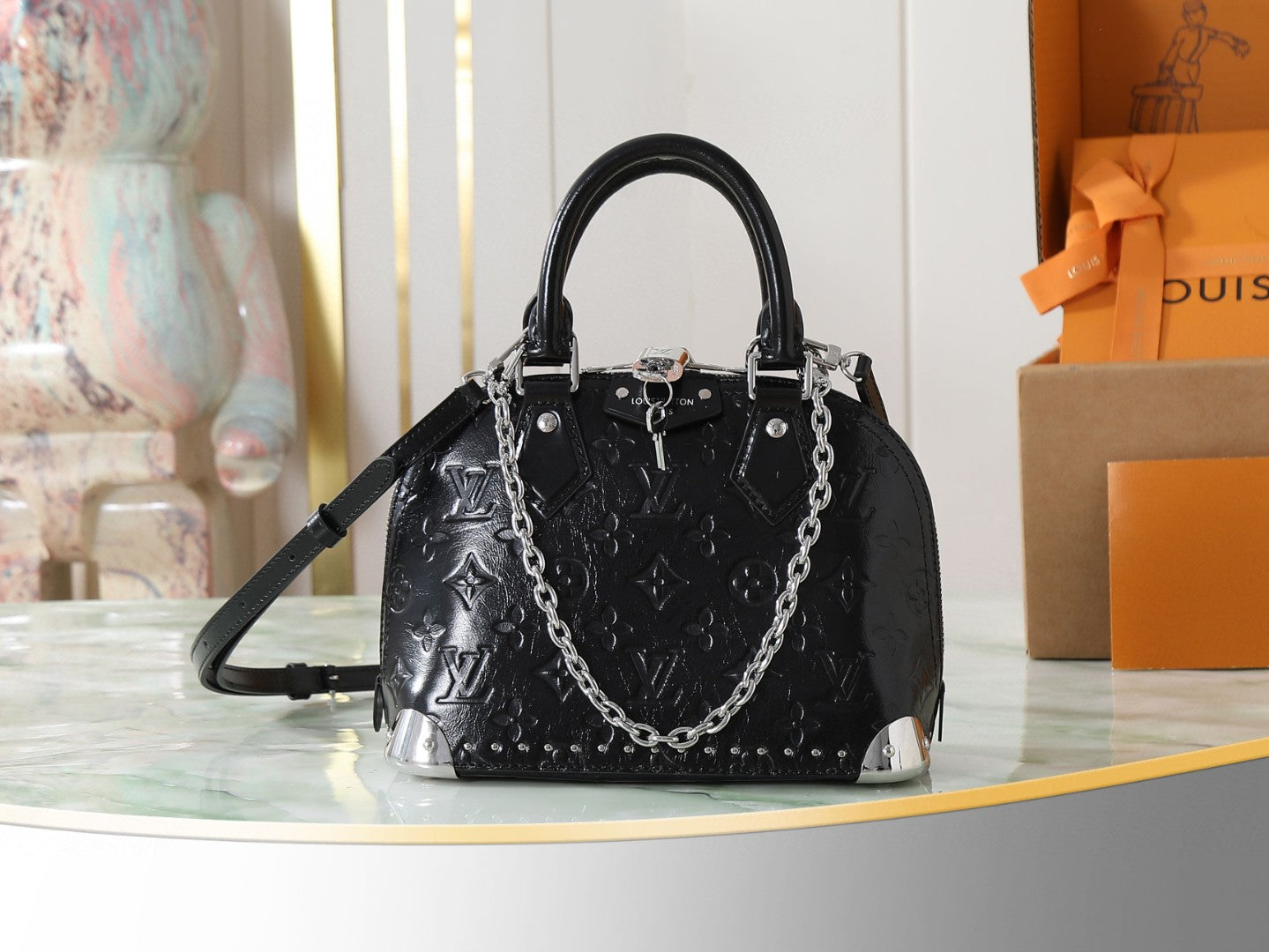 Louis Vuitton Alma Trunk BB bag in black monogram