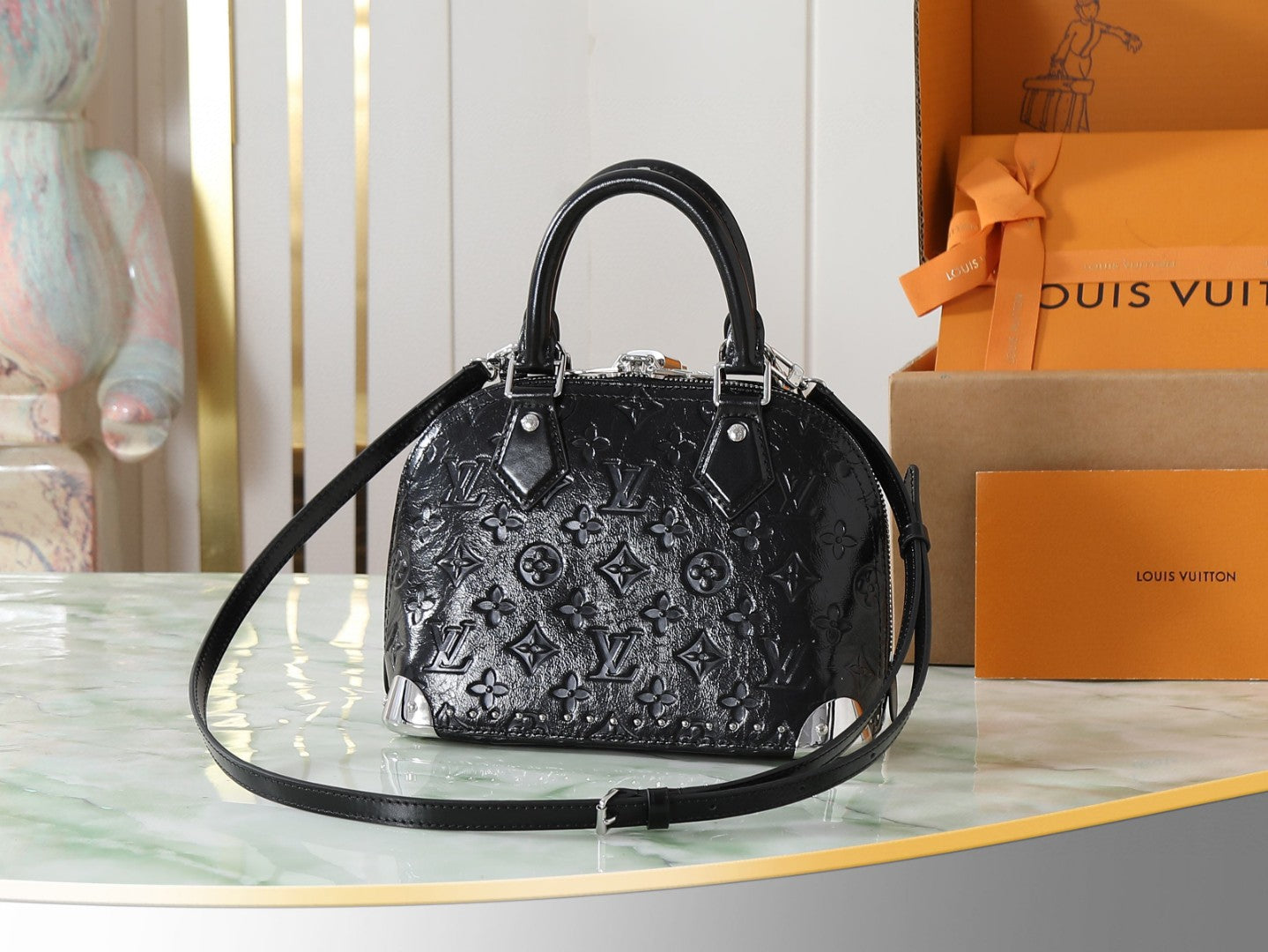 Louis Vuitton Alma Trunk BB bag in black monogram