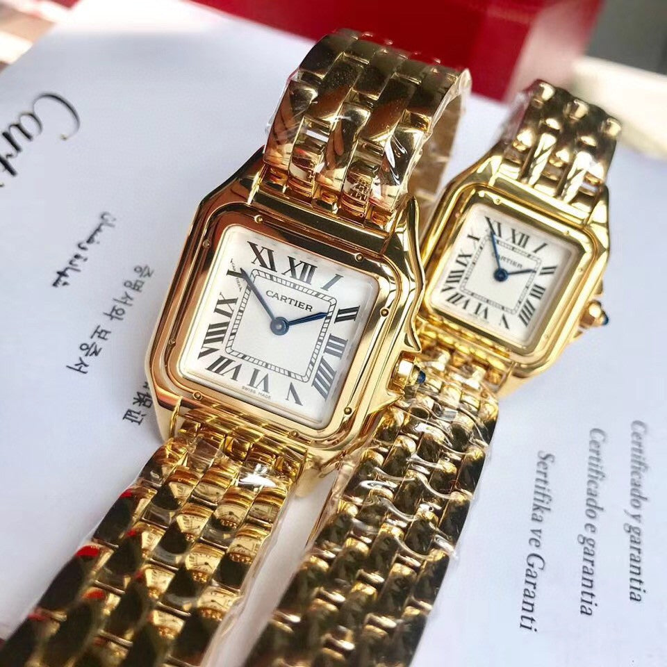 Cartier Panthère de Cartier watches (22mm and 27mm)  in yellow and rose gold