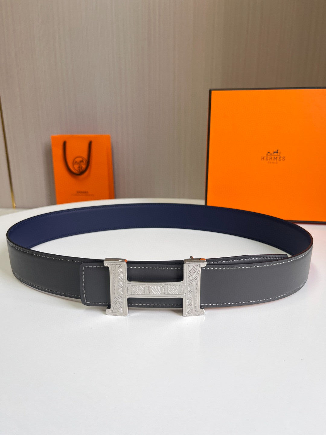 Hermès H Touareg reversible belt