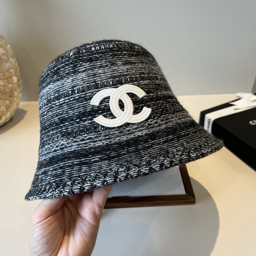 CHANEL Tweed Bucket Hat