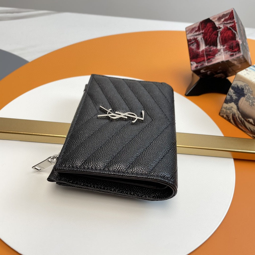 Saint Laurent Monogram zipped leather wallet