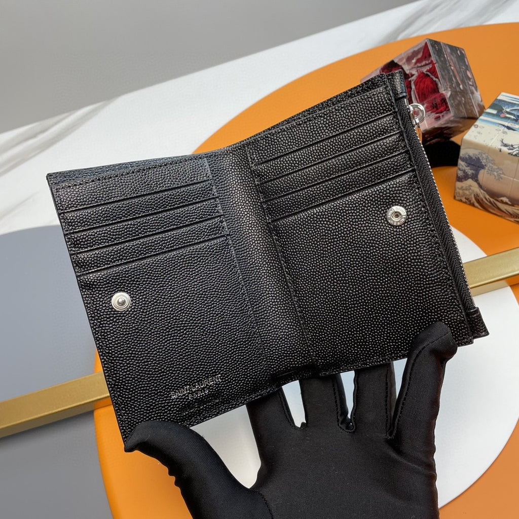 Saint Laurent Monogram zipped leather wallet