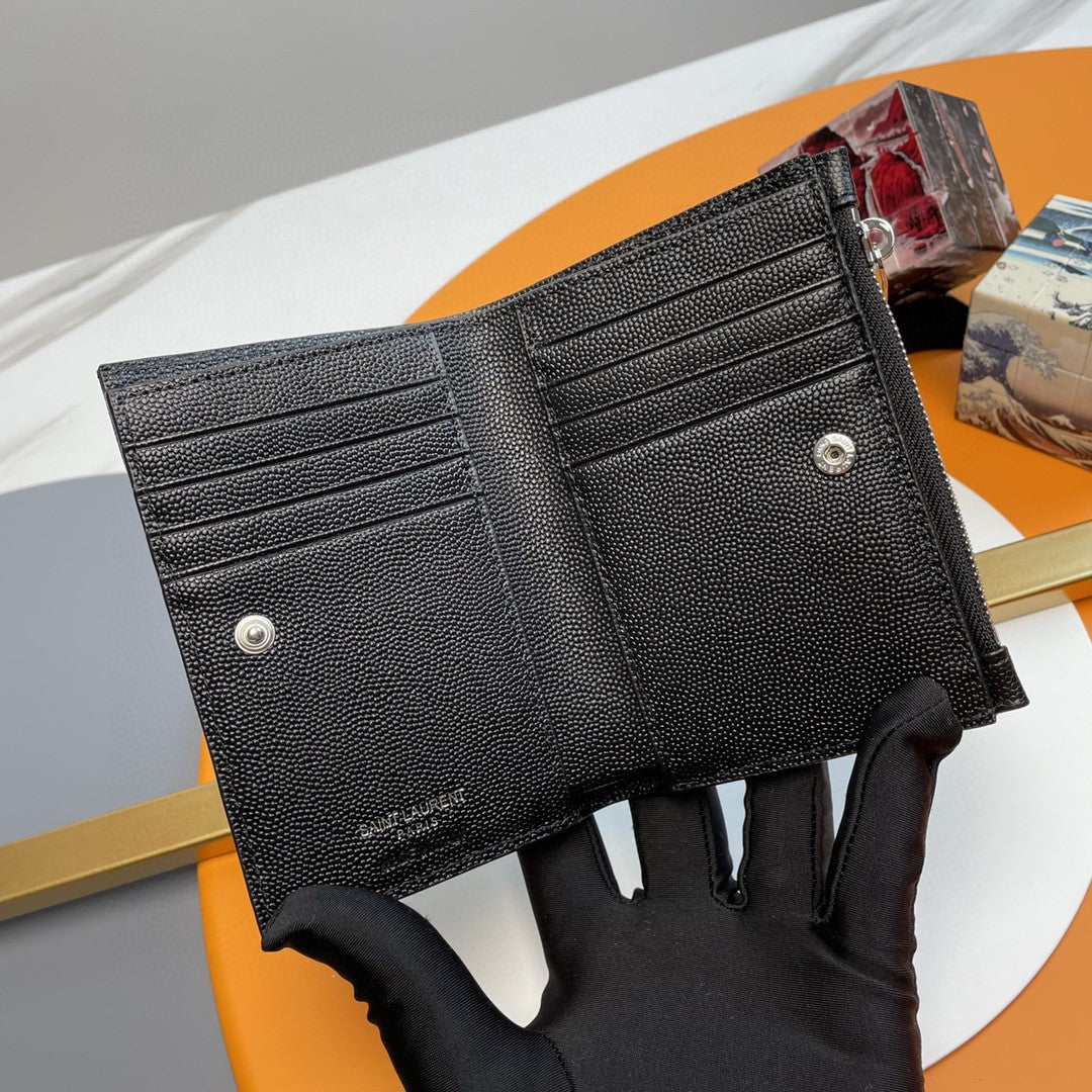 Saint Laurent Monogram zipped leather wallet