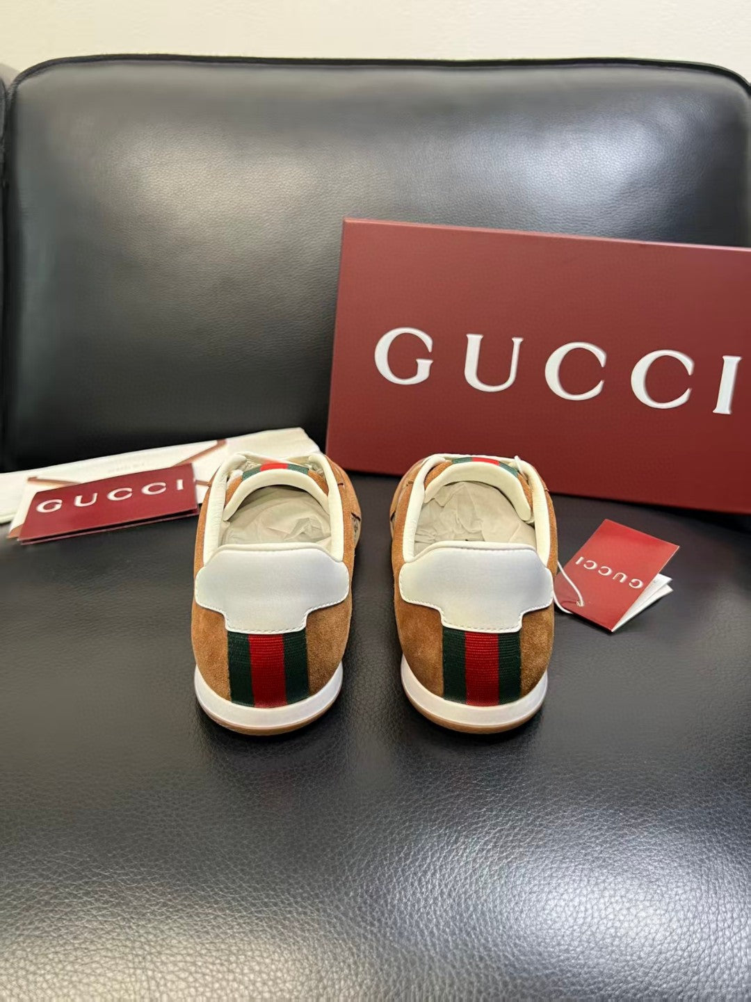 Gucci Shift sneakers in brown GG canvas with suede trims