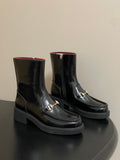 Gucci Horsebit boots in black patent leather
