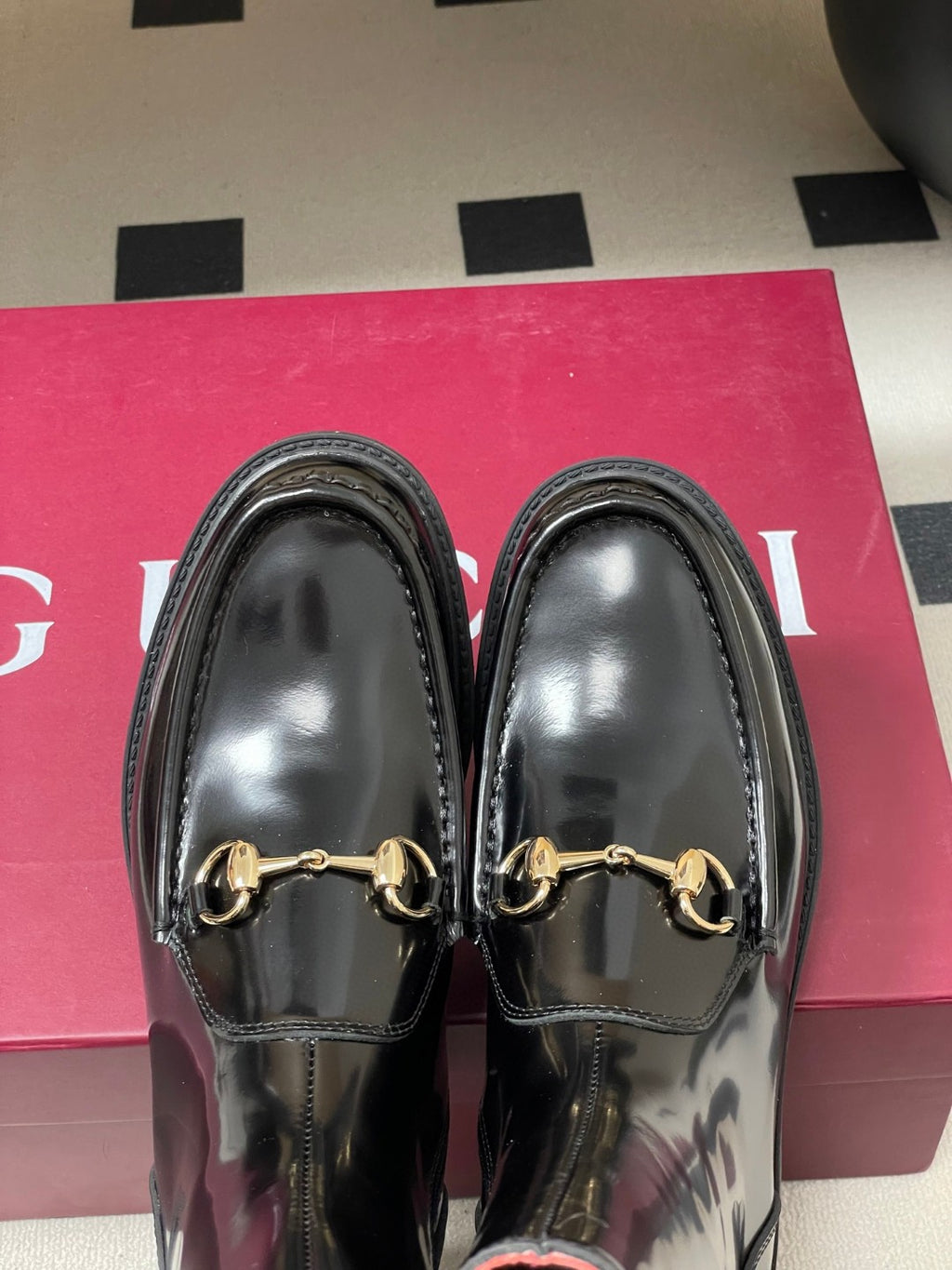 Gucci Horsebit boots in black patent leather