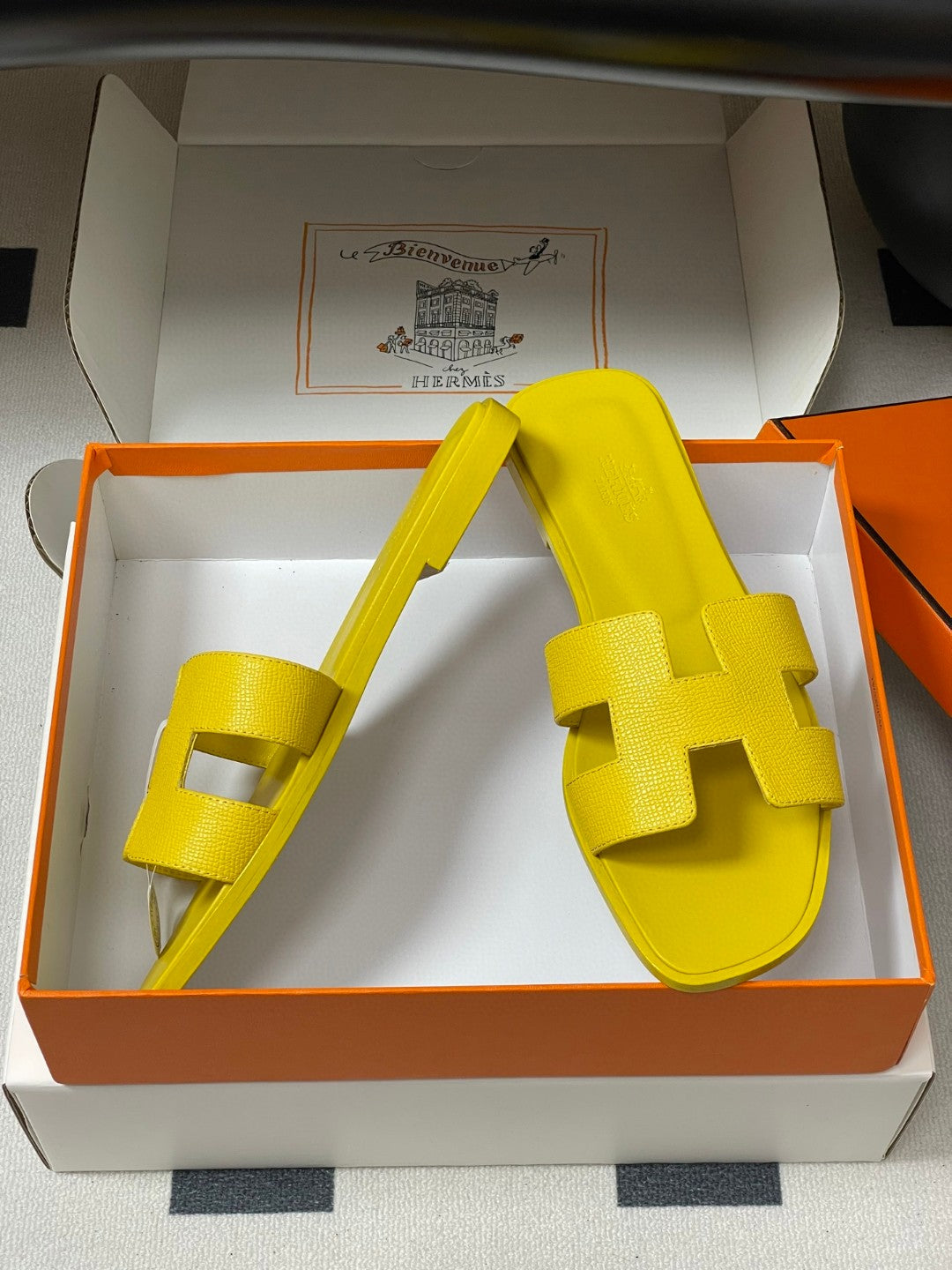 Hermès Oran sandals in Epsom calfskin leather