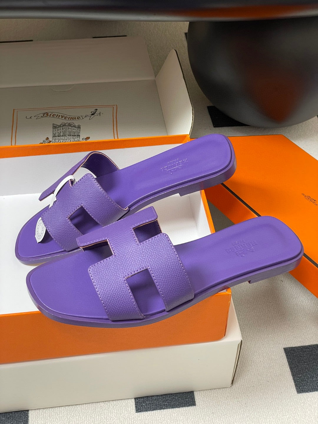 Hermès Oran sandals in Epsom calfskin leather