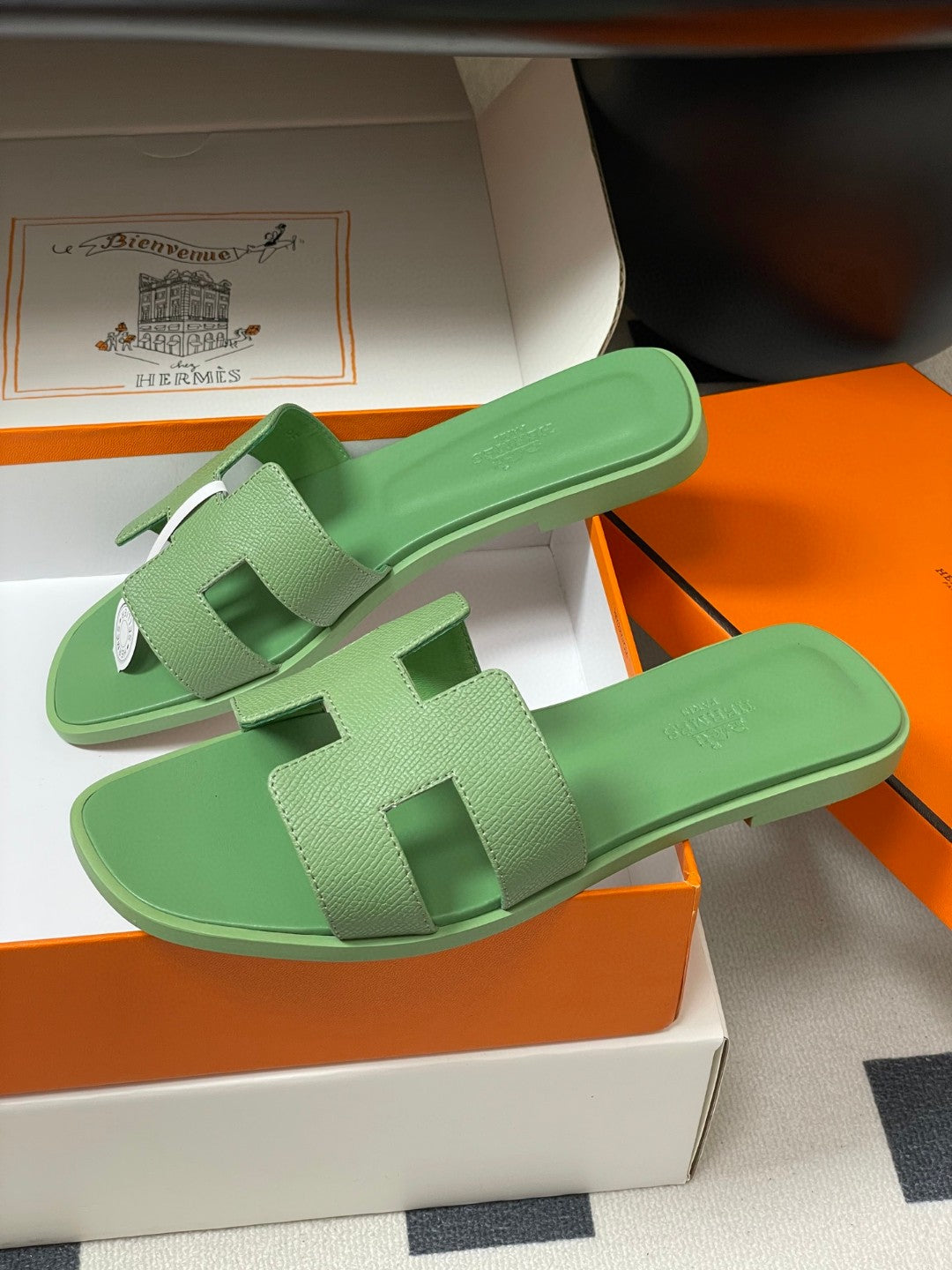 Hermès Oran sandals in Epsom calfskin leather
