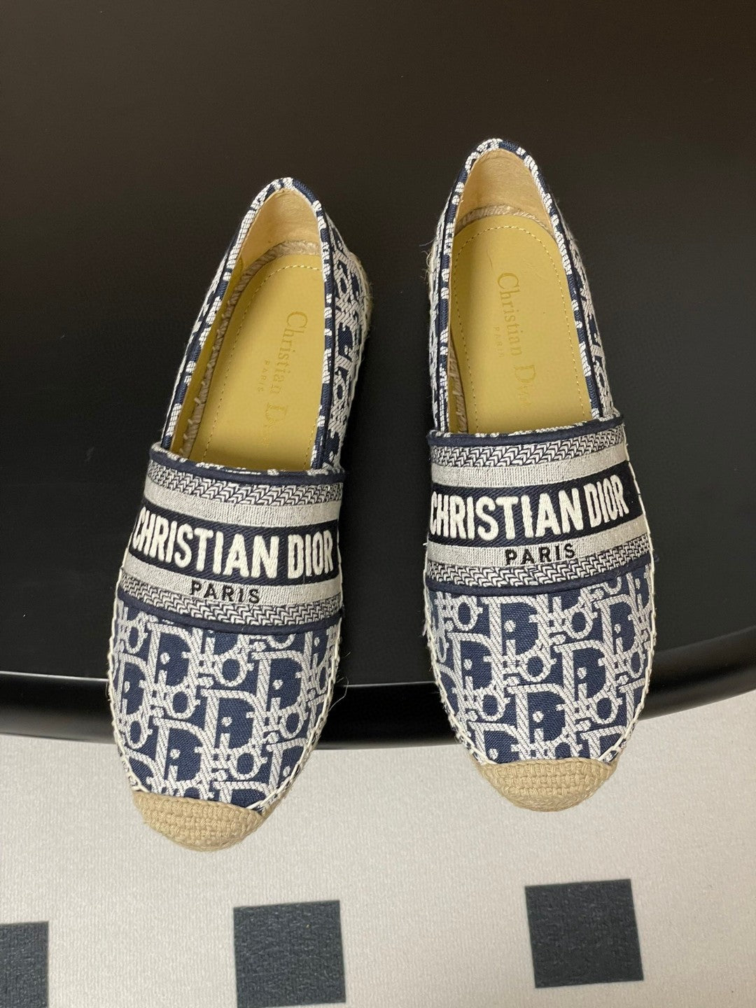 Dior Granville espadrilles in deep blue Dior Oblique embroidered cotton