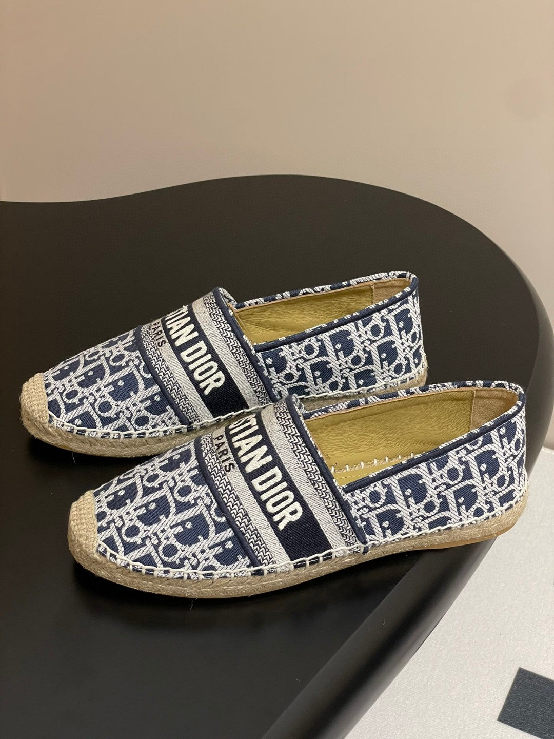 Dior Granville espadrilles in deep blue Dior Oblique embroidered cotton