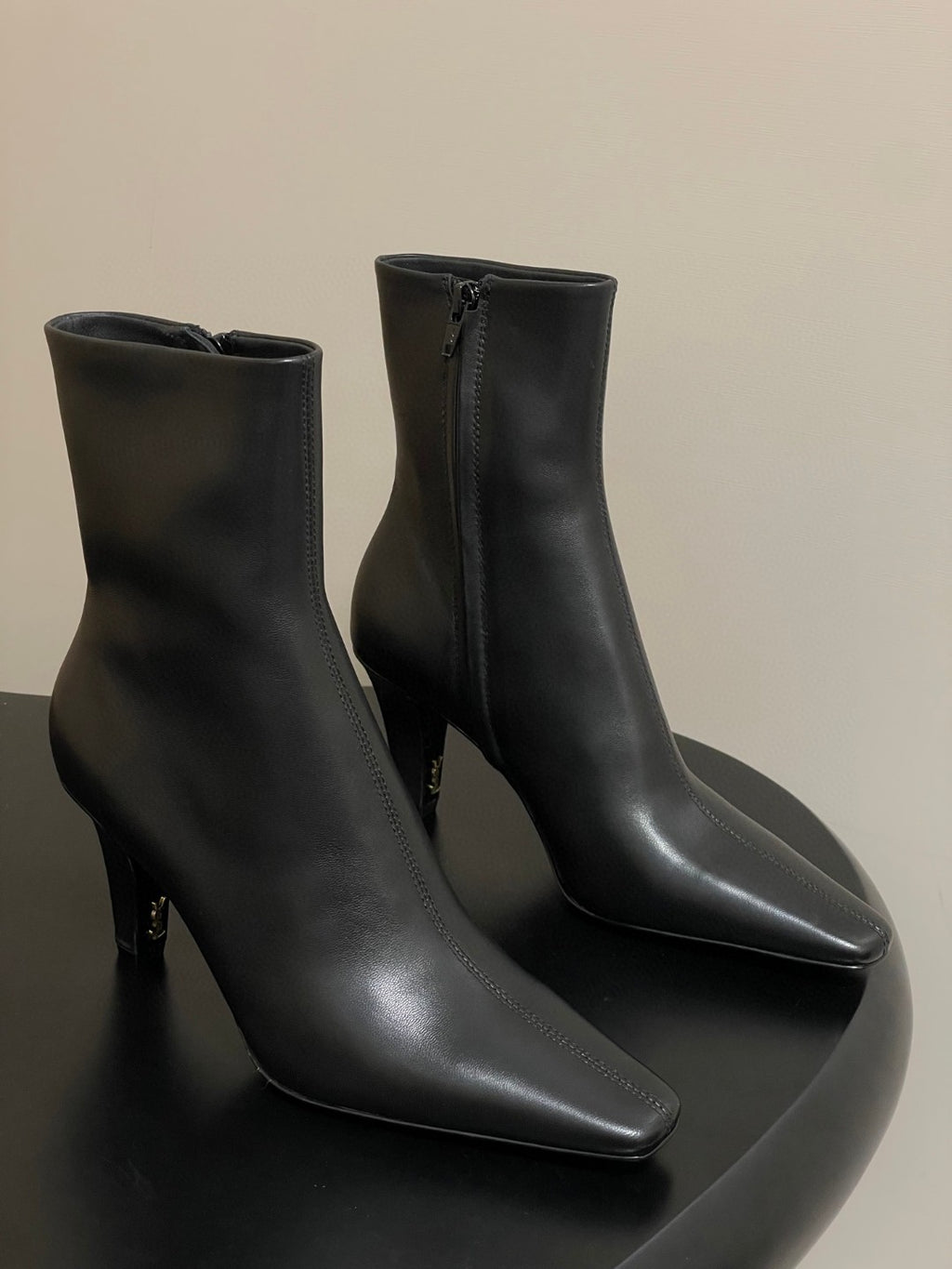 black Saint Laurent Jill 75 ankle boots in smooth leather