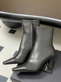 black Saint Laurent Jill 75 ankle boots in smooth leather