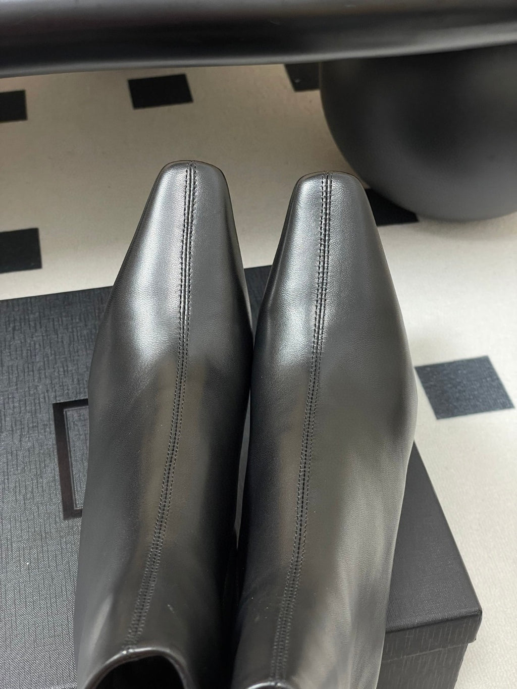 black Saint Laurent Jill 75 ankle boots in smooth leather