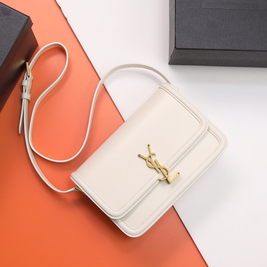 Saint Laurent Solferino small leather satchel bag in burgundy