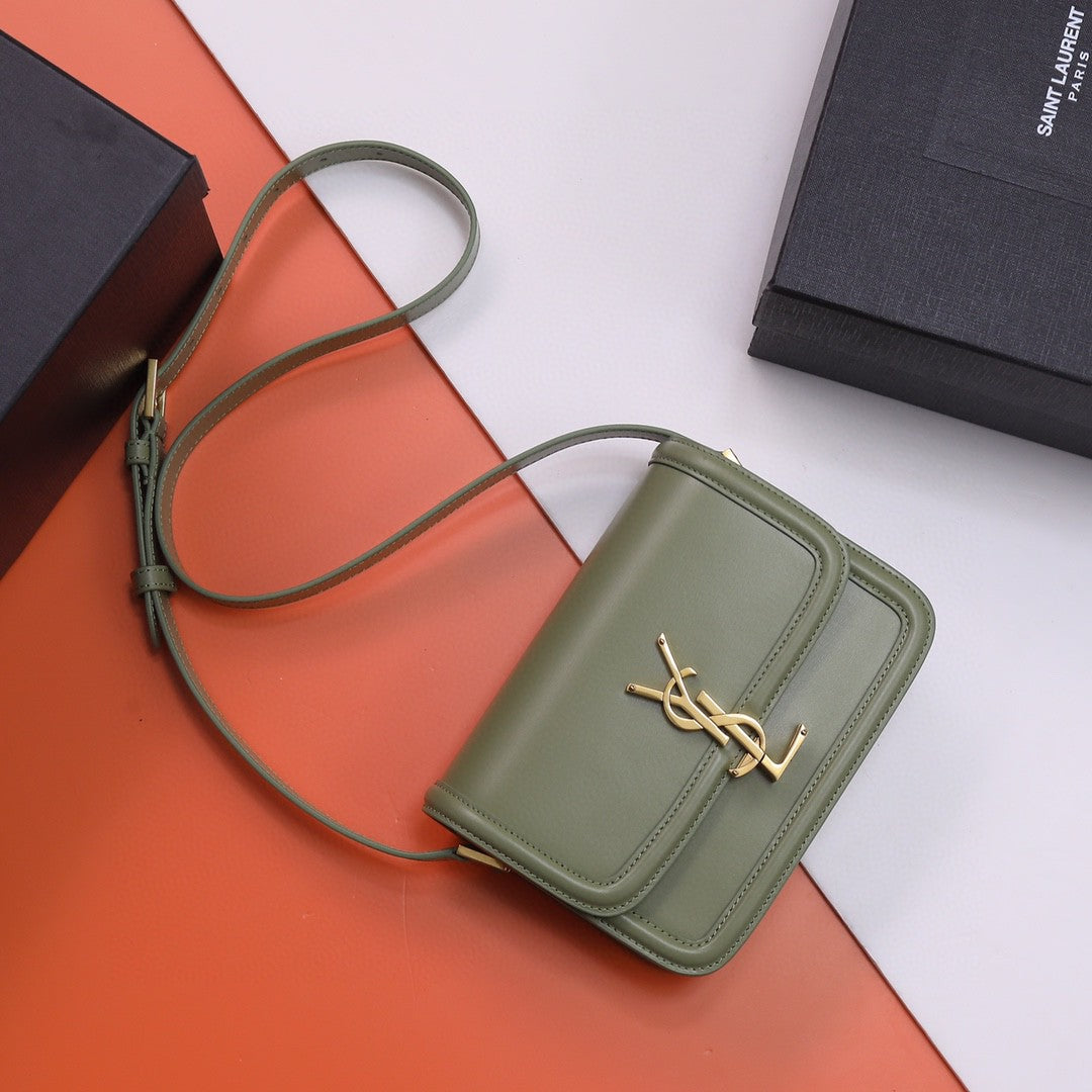 Saint Laurent Solferino small leather satchel bag in burgundy