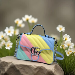 Gucci GG Marmont Pastel Rainbow Top Handle Bag